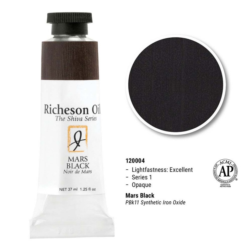 Mars Black- 37ml Richeson Shiva Oil Colour Series 1