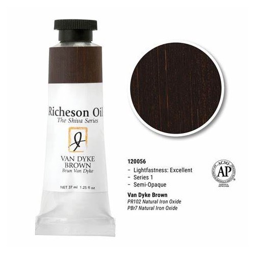 Van Dyke Brown - 37ml Richeson Shiva Oil Colour Series 1