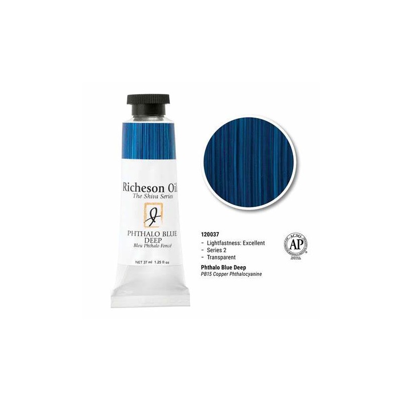 Phthalo Blue Deep - 37ml Richeson Shiva Oil Colour Series 2