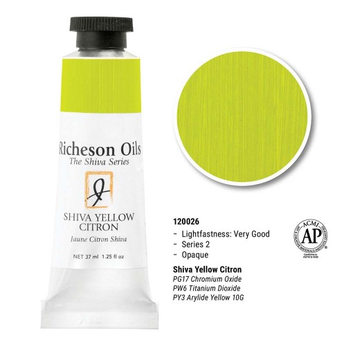 Shiva Yellow Citron - 37ml Richeson Shiva Oil Colour Series 2