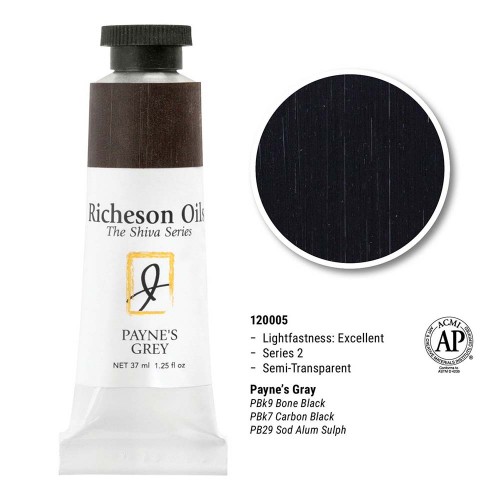 Paynes Grey - 37ml Richeson Shiva Oil Colour Series 2