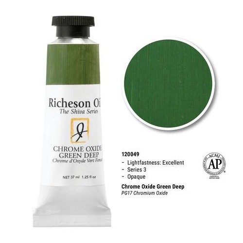 Chrome Oxide Green Deep - 37ml Richeson Shiva Oil Colour Series 3