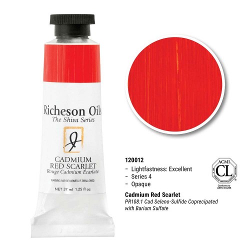 Cadmium Red Scarlet - 37ml Richeson Shiva Oil Colour Series 4