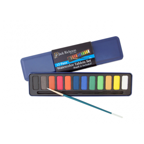 Jack Richeson Pan Watercolour Tin - 12 Colour Set