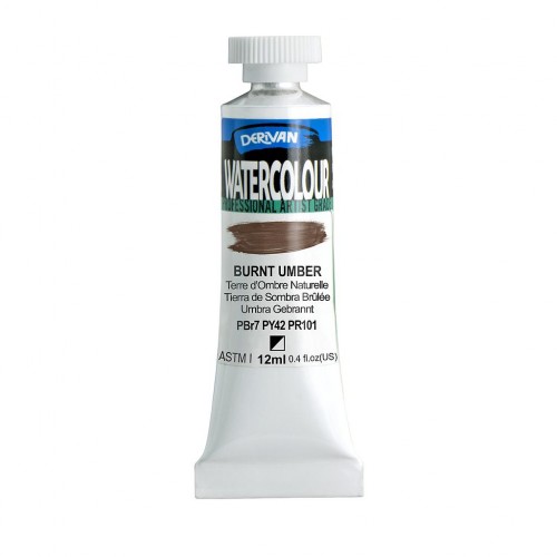 Burnt Umber - 10ml Derivan Watercolour