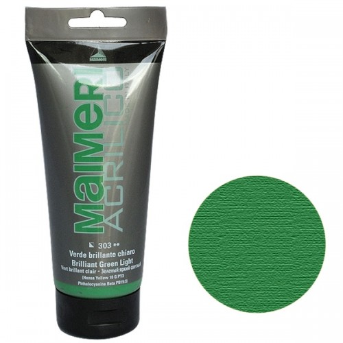 Brilliant Green Light - 200ml Maimeri Acrilico Acrylic Paint