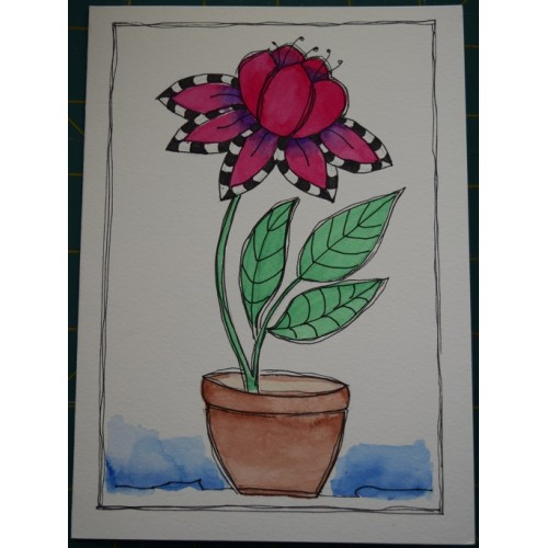 GC005- 125 x 175 Hand painted, watercolour blank greeting card