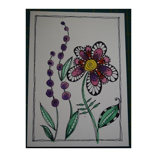 GC001 - 125 x 175 Hand painted, watercolour blank greeting card