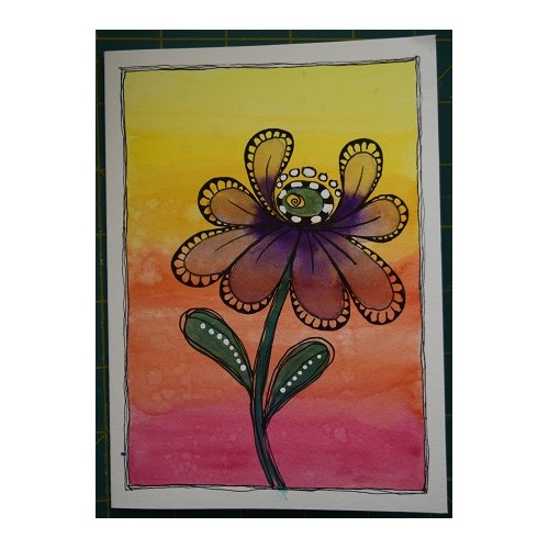 GC001 - 125 x 175 Hand painted, watercolour blank greeting card