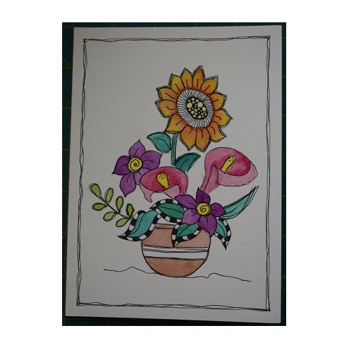 GC013 - 125 x 175 Hand painted, watercolour blank greeting card