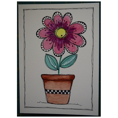 GC001 - 125 x 175 Hand painted, watercolour blank greeting card