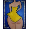 Oil on canvas - Abstract/Cubist Girl Yellow 280 x 355