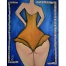 Oil on canvas - Abstract/Cubist Girl Orange 280 x 355