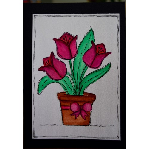 GC001 - 125 x 175 Hand painted, watercolour blank greeting card