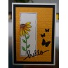 GC030 - 130 x 130 Hand painted small sunflower, watercolour blank greeting card