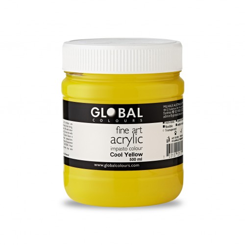 Cool Yellow - 500ml Global Fine Art Acrylic Impasto