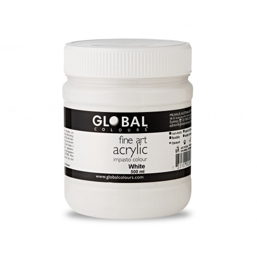 White - 500ml Global Fine Art Acrylic Impasto