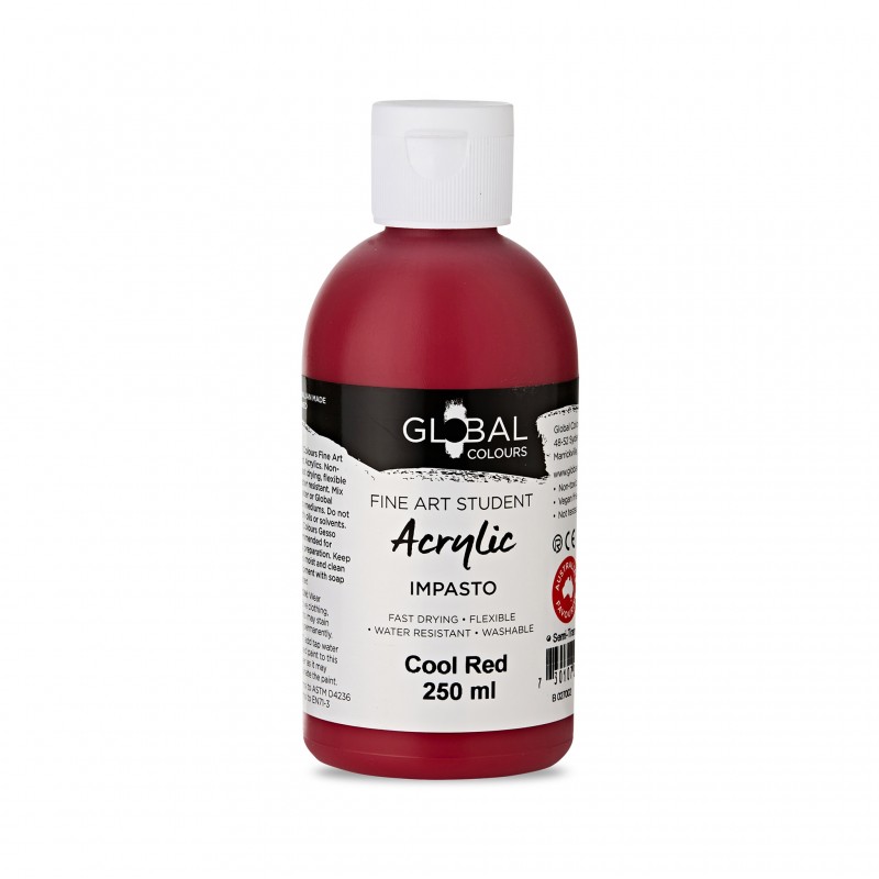 Cool Red - 250ml Student Fine Art Acrylic Impasto Paint