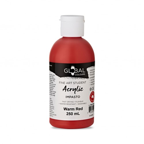 Warm Red - 250ml Global Student Fine Art Acrylic Impasto Paint