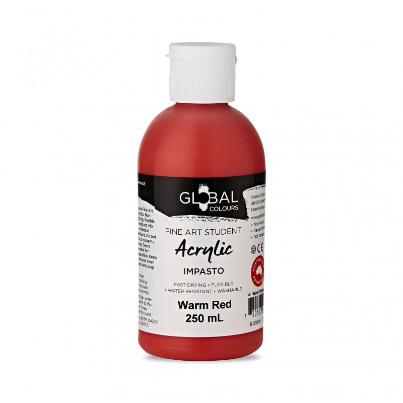 Warm Red - 250ml Student Fine Art Acrylic Impasto Paint