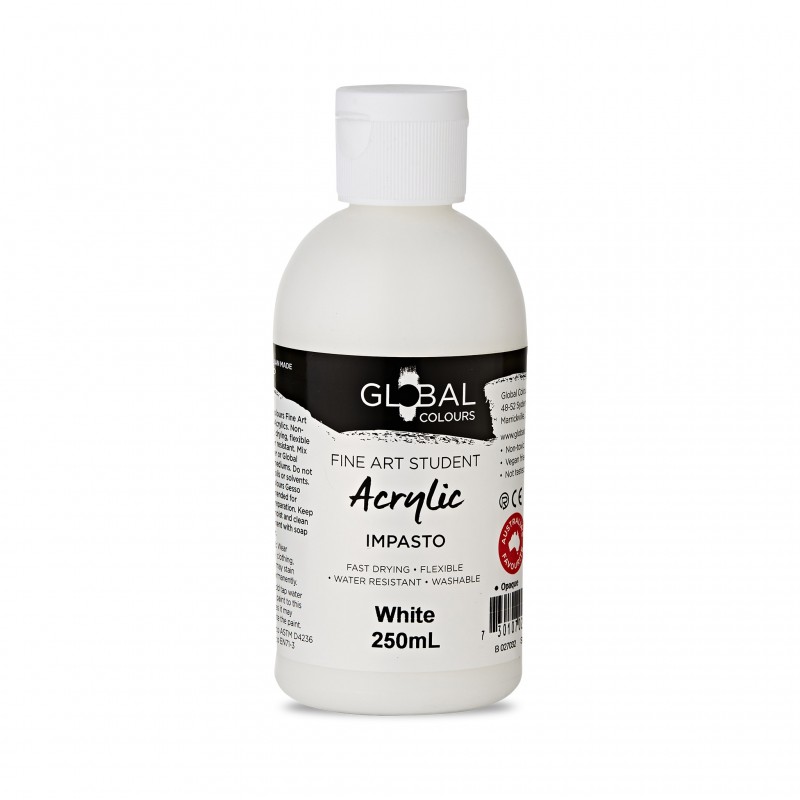 White - 250ml Student Fine Art Acrylic Impasto Paint