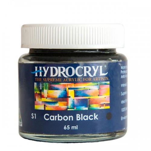 Carbon Black - 65ml Hydrocryl Supreme Artist Acrylic Series 1