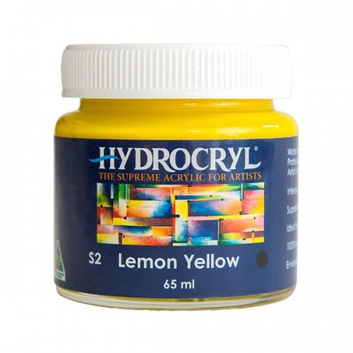 Lemon Yellow - 65ml Hydrocryl Supreme Artist Acrylic Series 2